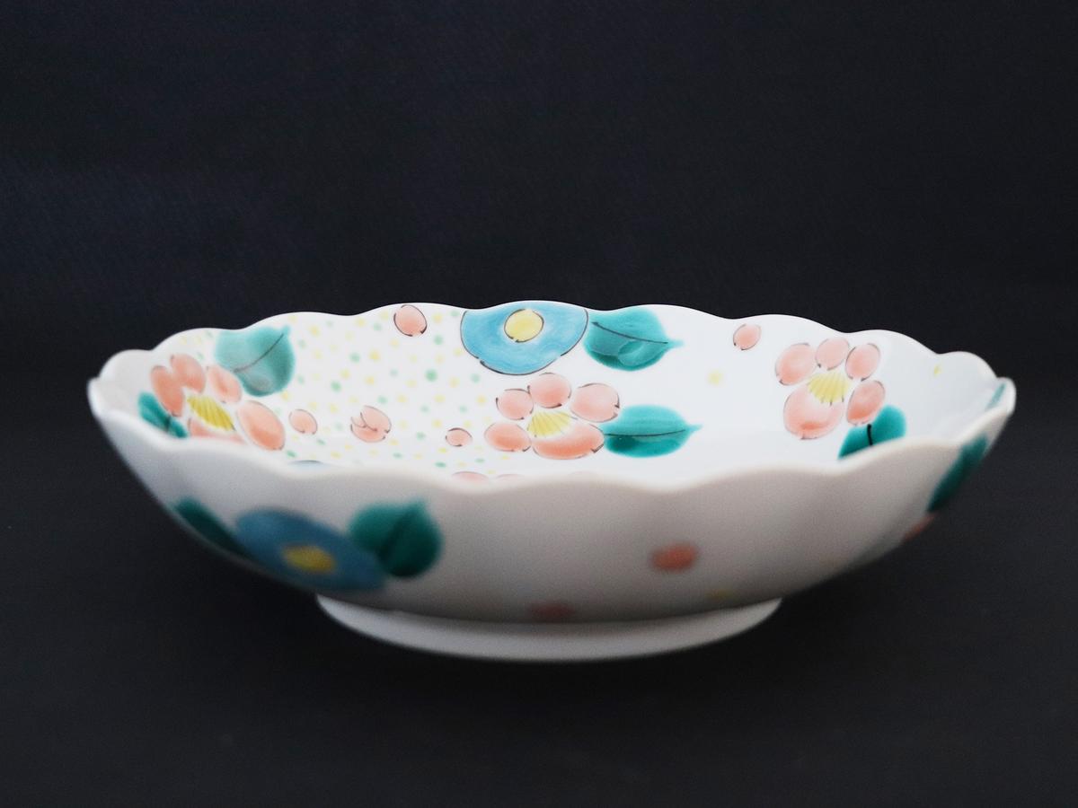 九谷焼　 7号鉢　花ちらし　a01　岡田絹代 食器 キッチン雑貨 キッチンアイテム 雑貨 お皿 食卓 テーブルコーディネート 盛り付け 普段使い 贈り物 
