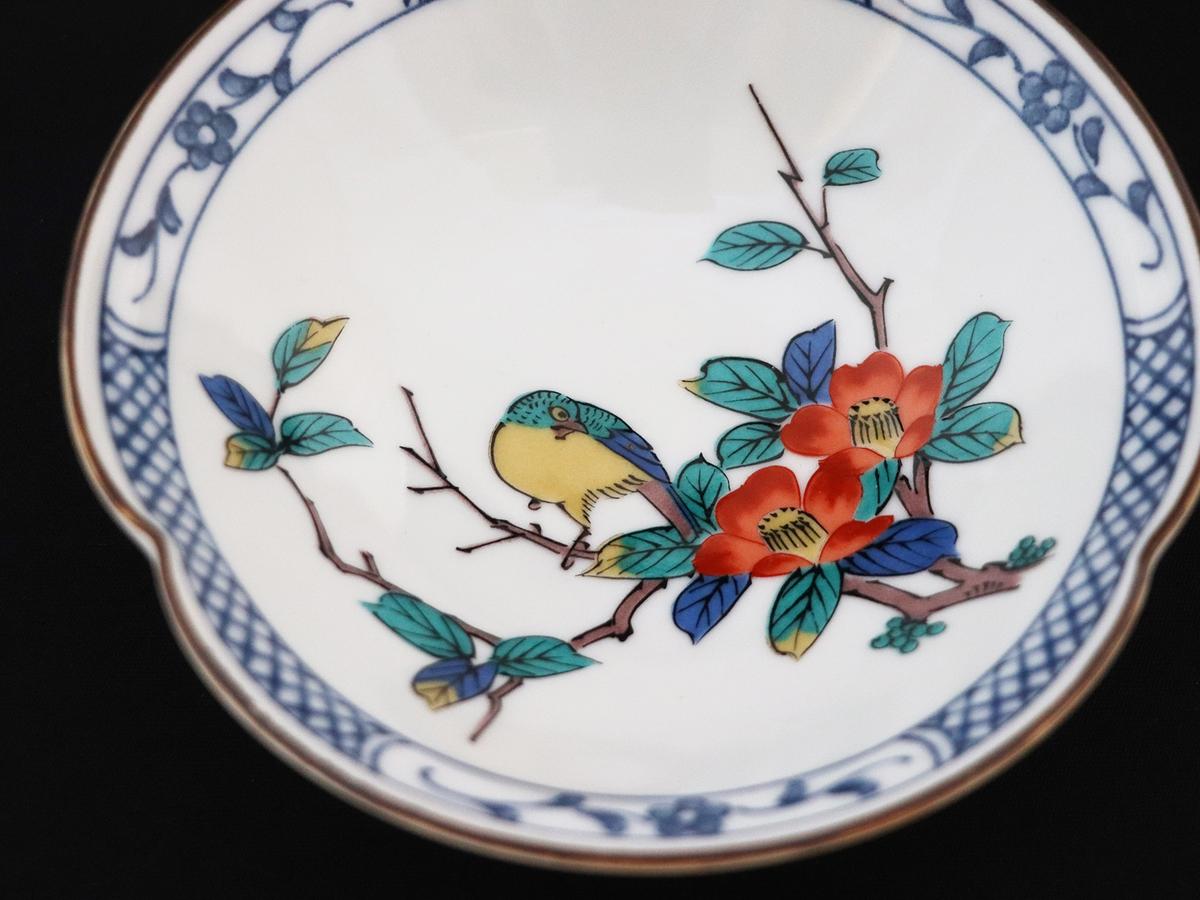九谷焼　 4.5号小鉢揃　花鳥絵変り　a01 食器 キッチン雑貨 キッチンアイテム 雑貨 小物 お皿 小皿 食卓 テーブルコーディネート 