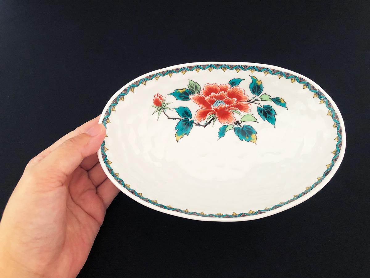 月夜のボタン　九谷焼　 花柄装飾の鉢3点セット　大中小　箱付き 月夜のボタン 九谷焼 花柄装飾の鉢3点セット 大中小 箱付き