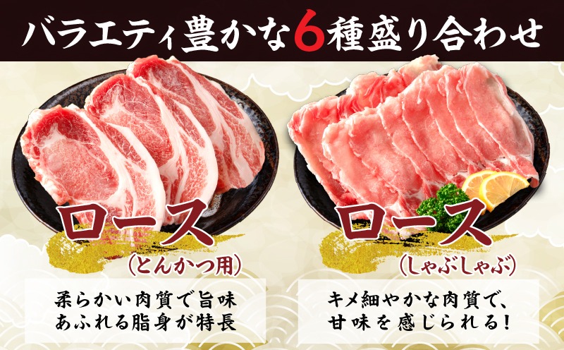 宮崎県日南市のふるさと納税 【2月末までにお届け】数量限定 豚肉 6種 盛り合わせ セット 合計4.1kg 豚 小分け 豚バラ 豚ロース 豚こま 国産 食品 人気 おかず 焼肉 しゃぶしゃぶ 豚丼 食べ比べ 料理に大活躍 使い勝手抜群 選べる配送月 ミヤチク 送料無料_CC63-25-02