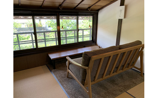 しめ縄づくり体験と八幡堀を望む100年町家ペア宿泊券【FB04W】