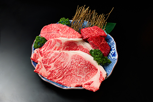 A5等級 未経産雌限定 特撰近江牛ステーキ 厳選３種盛 合計1kg【FO16W】