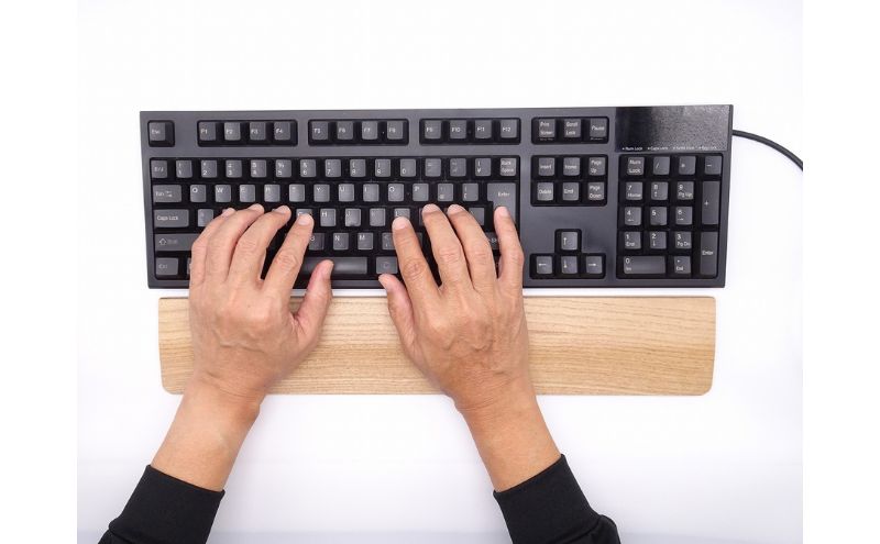 キーボードパームレスト 日用品 木 