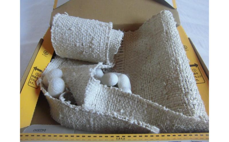 肌にやさしいシルク100％「きびそタオル2枚組セット」 日用品 新潟 