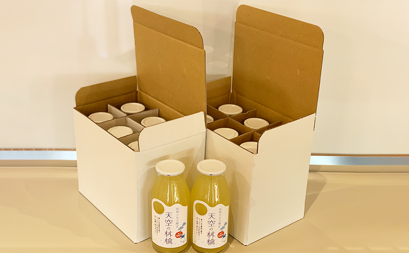 坂城町産りんご「天空の林檎」果汁100%りんごジュース　180ml12本入り 飲料類 果汁飲料 アップルジュース 飲み物 ソフトドリンク 爽やか 