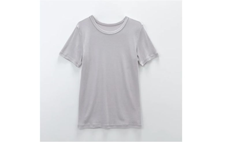 《絹生活研究所》インナー／メンズ／半袖／グレー インナーウェア 下着 肌着 Tシャツ ファッション 服 男性 