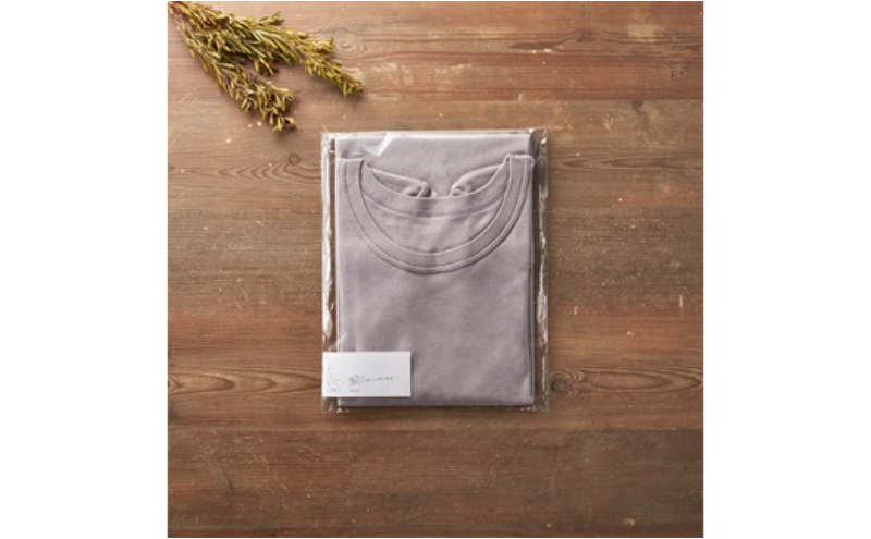 《絹生活研究所》インナー／メンズ／半袖／グレー インナーウェア 下着 肌着 Tシャツ ファッション 服 男性 