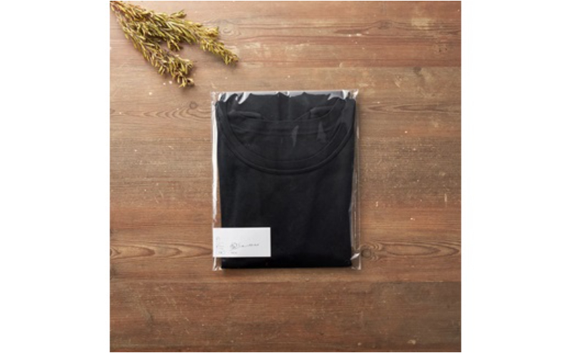 《絹生活研究所》インナー／メンズ／半袖／黒（2サイズ） インナーウェア 下着 肌着 Tシャツ ファッション 服 男性 