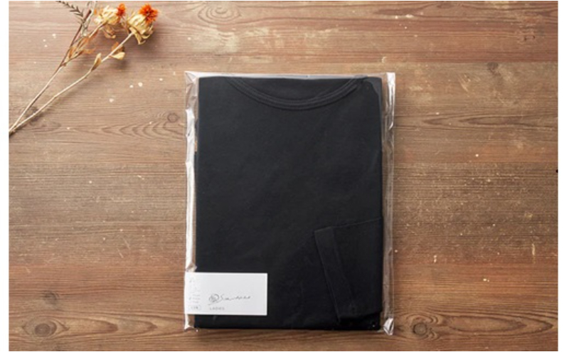 《絹生活研究所》インナー／レディース／8分袖／ブラック インナーウェア 下着 肌着 ファッション 服 女性 