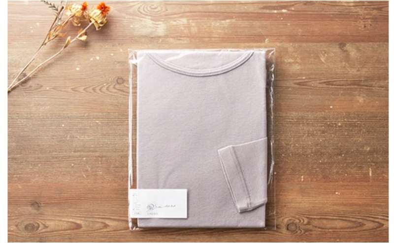 《絹生活研究所》インナー／レディース／8分袖／グレー インナーウェア 下着 肌着 ファッション 服 女性 