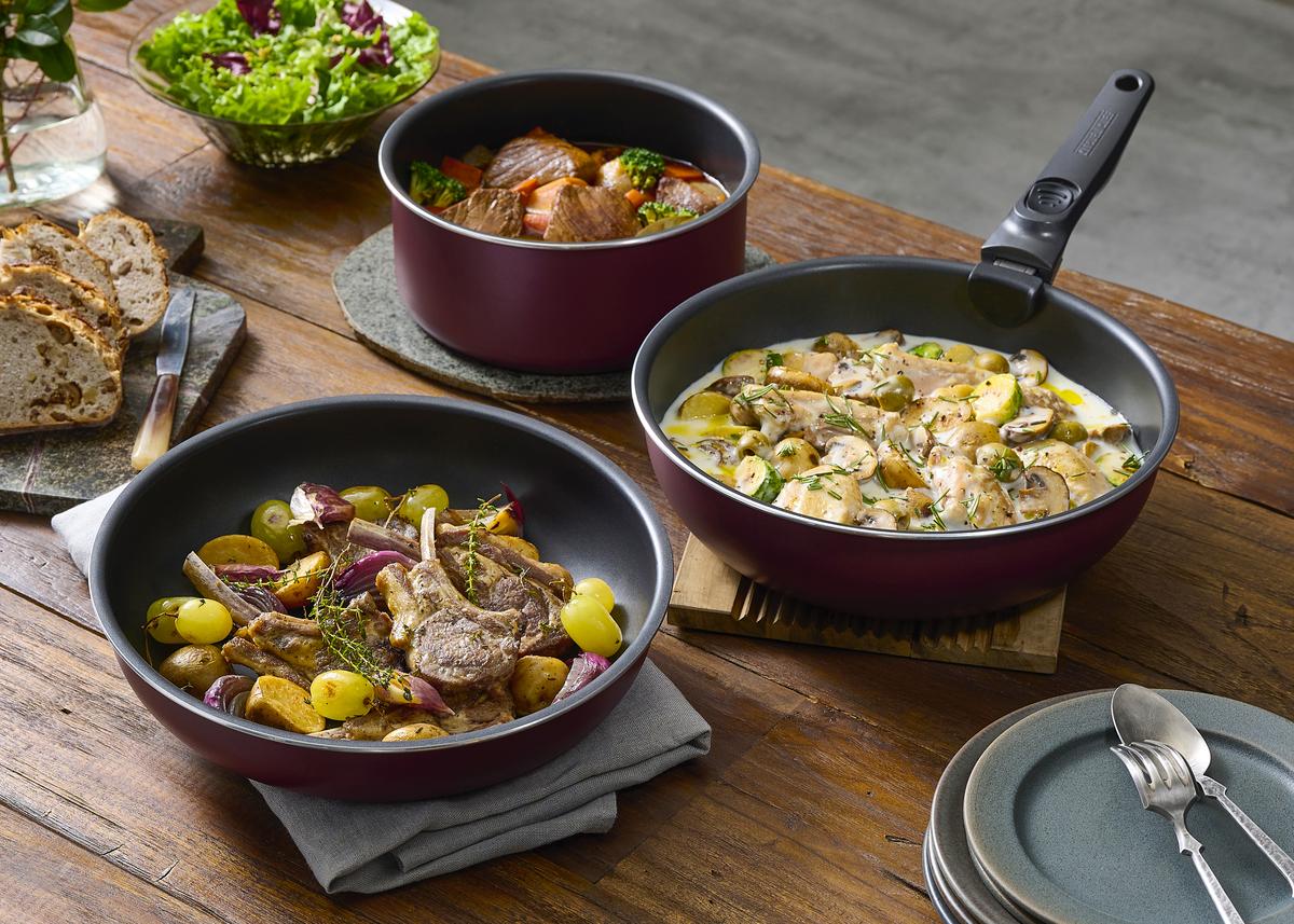 フライパン セット 6点セット 取っ手が取れる ワインレッド TERACOAT EHDC-T6S アイリスオーヤマ IH ih ガス IH対応 鍋 卵焼き器 エッグパン 蓋 取っ手 調理器具 フライパンセット ギフト プレゼント 新生活