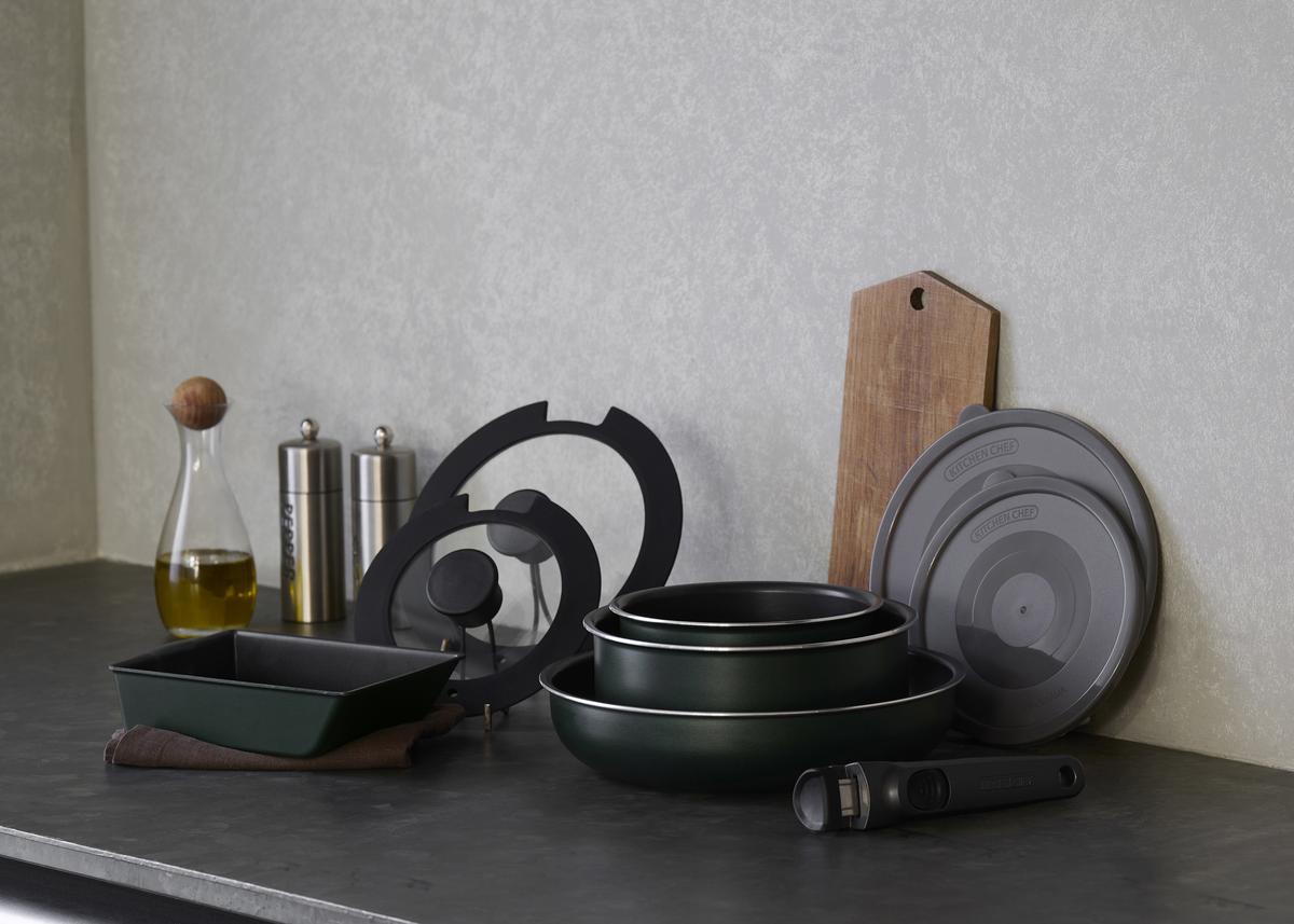 フライパン セット 9点 セット 取っ手が取れる ダークグリーン TERACOAT  EHDC-T9S アイリスオーヤマ IH ih ガス IH対応 鍋 卵焼き器 エッグパン 蓋 取っ手 調理器具 ギフト プレゼント 贈答品 贈答 贈り物 新生活