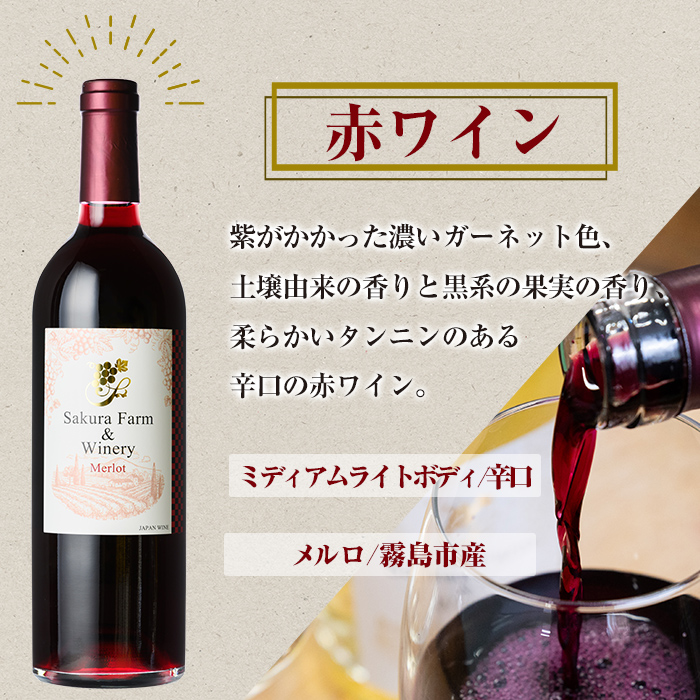 日本ワイン4本セット K-073 《セゾン限定》鹿児島県 霧島市産 日本ワイン白・赤2本セット