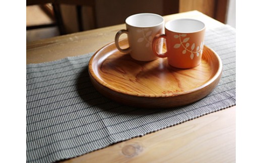 丸盆 / 直径21cm 銘木 魚梁瀬杉製 雑貨（高知県馬路村