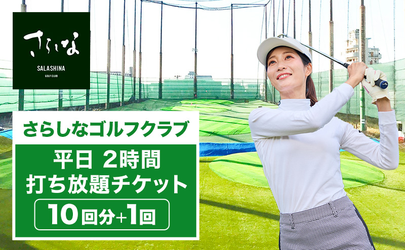 さらしなゴルフクラブ 平日 2時間 打ち放題 チケット 10回分+1回(入場料込)  ゴルフ 利用券 打ちっぱなし 練習 スポーツ トレーニング 練習場 送料無料 愛知県 蟹江町