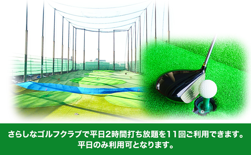 さらしなゴルフクラブ 平日 2時間 打ち放題 チケット 10回分+1回(入場料込)  ゴルフ 利用券 打ちっぱなし 練習 スポーツ トレーニング 練習場 送料無料 愛知県 蟹江町
