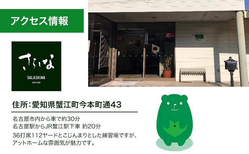 さらしなゴルフクラブ ゴルフスクール 1回券(60分) 2枚 ゴルフ 教室 打ちっぱなし 練習 スポーツ トレーニング レッスン スコア 練習場 送料無料 愛知県 蟹江町