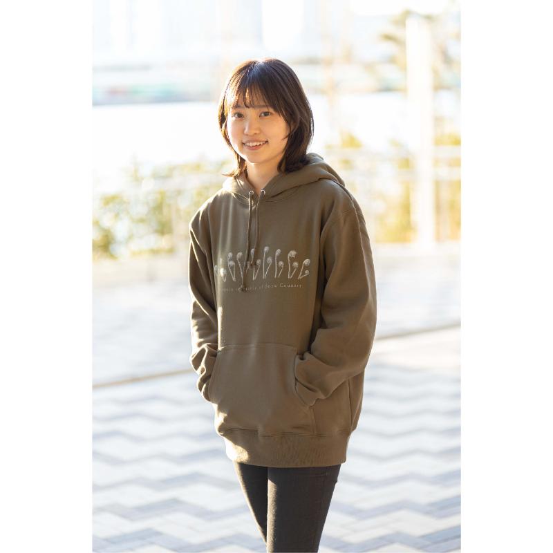 世界で唯一!着る山菜!!【こごめパーカー・オリーブ】裏起毛 トレーナー ファッション メンズ レディース 洋服 新潟 