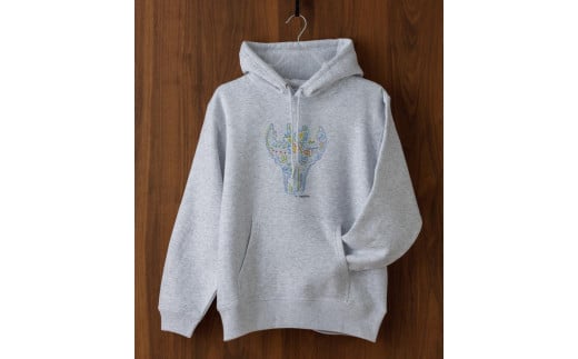 「旅する縄文」パーカー 十日町土器02 アッシュ ファッション メンズ レディース 裏起毛パーカー 