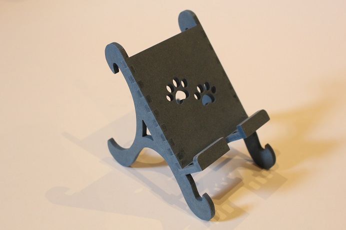 アニマルスマートフォンスタンド ネコ 青 雑貨 日用品 スマホ スマホスタンド 