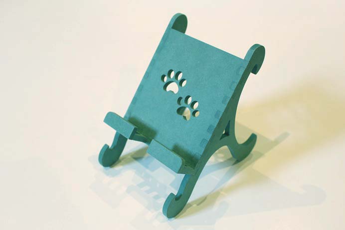 アニマルスマートフォンスタンド ネコ 緑 雑貨 日用品 スマホ スマホスタンド 