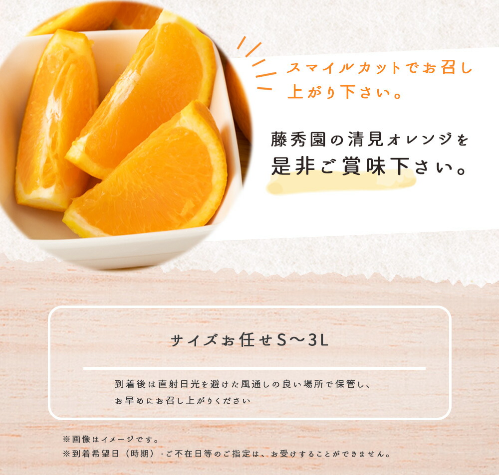 ZT6401_【2026年先行予約】清見オレンジ 秀優 3kg S～3Lサイズ