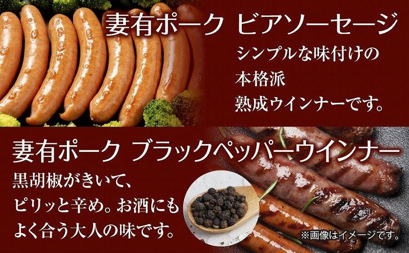 無地熨斗 妻有ポーク バラエティセット 各1個 計500g ビアソーセージ ブラックペッパー 豚 ロース みそ漬け ワイン漬け 塩麹漬け 豚 ポーク 熨斗 のし 名入れ不可 送料無料 新潟県 十日町市 