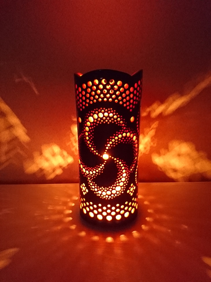 竹あかり カザグルマA-2(表皮剥ぎタイプ)／行灯 照明 間接照明 天然