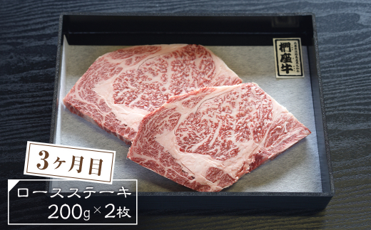 【定期便3ヶ月】淡路椚座牛 特選定期便　　[黒毛和牛 ステーキ 赤身ブロック 牛肉 冷凍]