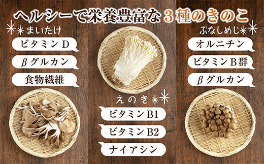 乾燥きのこ 3種セット（まいたけ えのき ぶなしめじ）／国産 乾燥 ぶなしめじ 30g まいたけ 30g えのき 50g 各1袋 しめじ ドライ きのこ 無添加 出汁 ダイエット ギフト お取り寄せ はぴふる 新潟県 