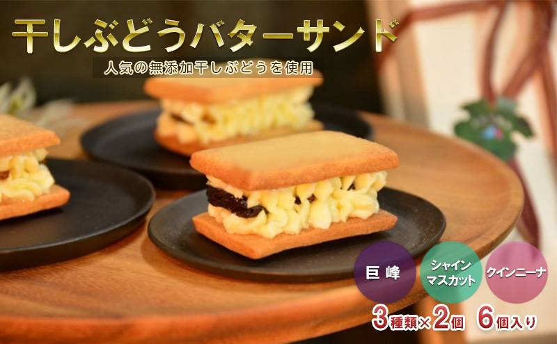 【愛知県日進市】干しぶどうバターサンド6個入(3種類×2個) お菓子 焼菓子 洋菓子 スイーツ おやつ ティータイム