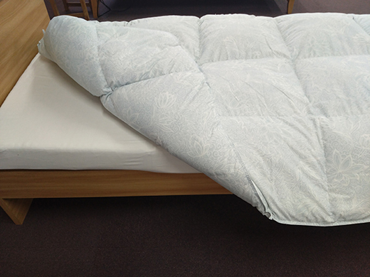 ワタセの羽毛ふとん　シングル　青【CW16W】