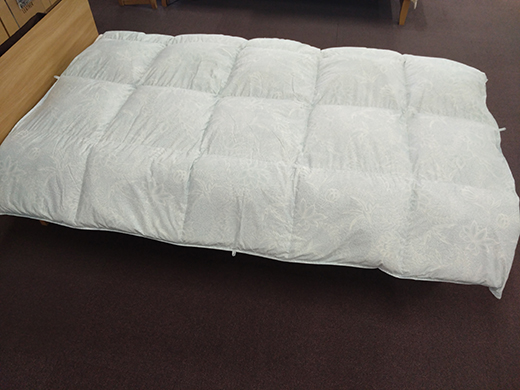 ワタセの羽毛ふとん　シングル　青【CW16W】