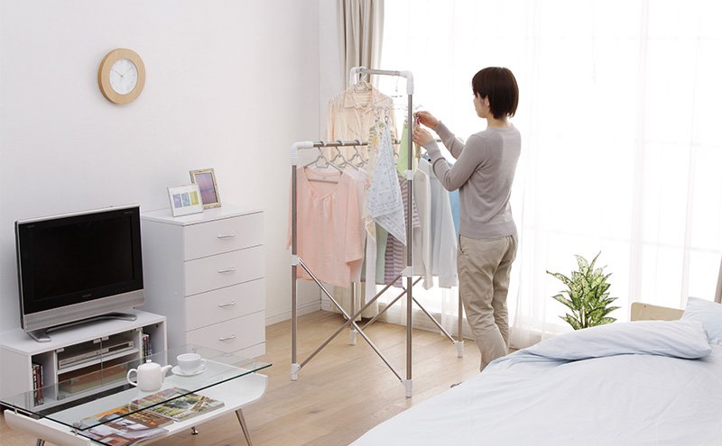 伸縮多機能物干し SMH-150R 洗濯用品 ランドリー ラック アイリスオーヤマ 