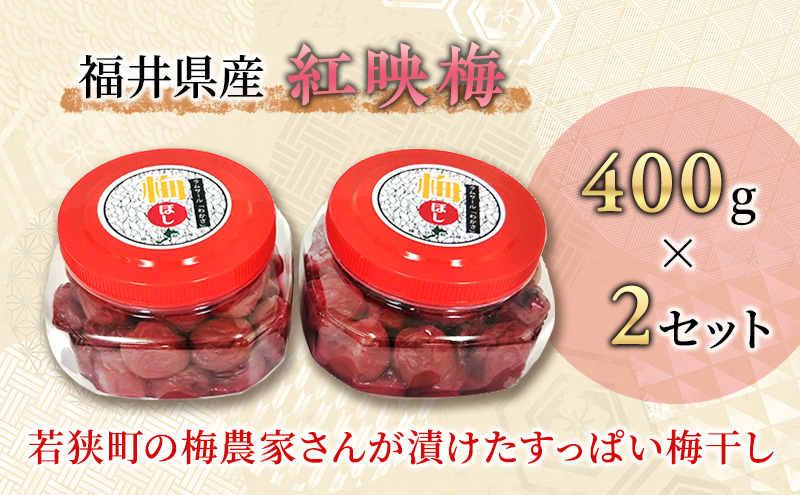 梅干し 合計800g 甘くない梅干し 2つ セット 紅さし梅 紅映梅 梅 うめ ウメ 福井県 福井 