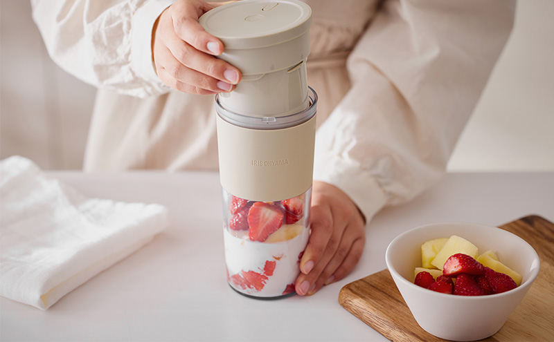 ブレンダー コードレスブレンダー IBB-C301-C モカ アイリスオーヤマ 300mL USBケーブル（Type-A-Type-C）付き 食欲の秋特集 
