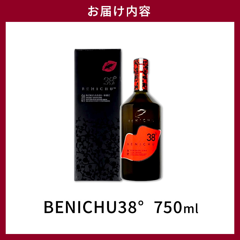梅酒 高島屋選定品 BENICHU38° 750ml お酒 リキュール 高島屋 うめしゅ 酒 アルコール 紅映梅 無糖 梅 うめ ウメ 福井県 福井 