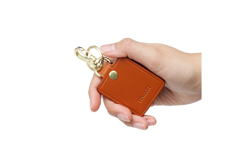 大角キーホルダー キャメル いたがき 雑貨 ファッション小物 手に馴染む 刻印 プレゼント 贈り物 