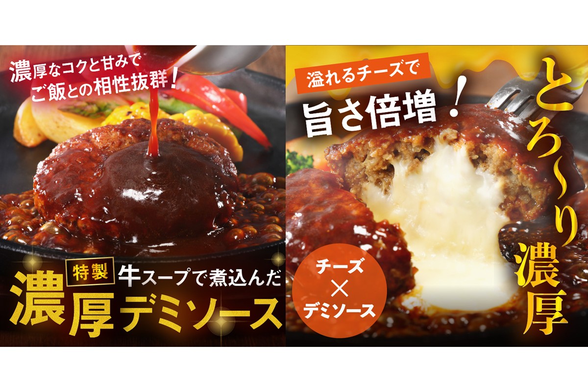 福岡県飯塚市のふるさと納税 デミソースのハンバーグ2種セット（プレーン8個＆チーズ8個）計16個【A6-030】