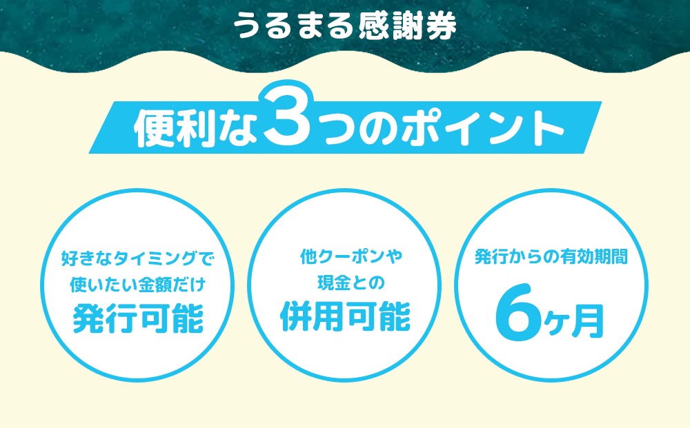 うるまる感謝券　3000円分