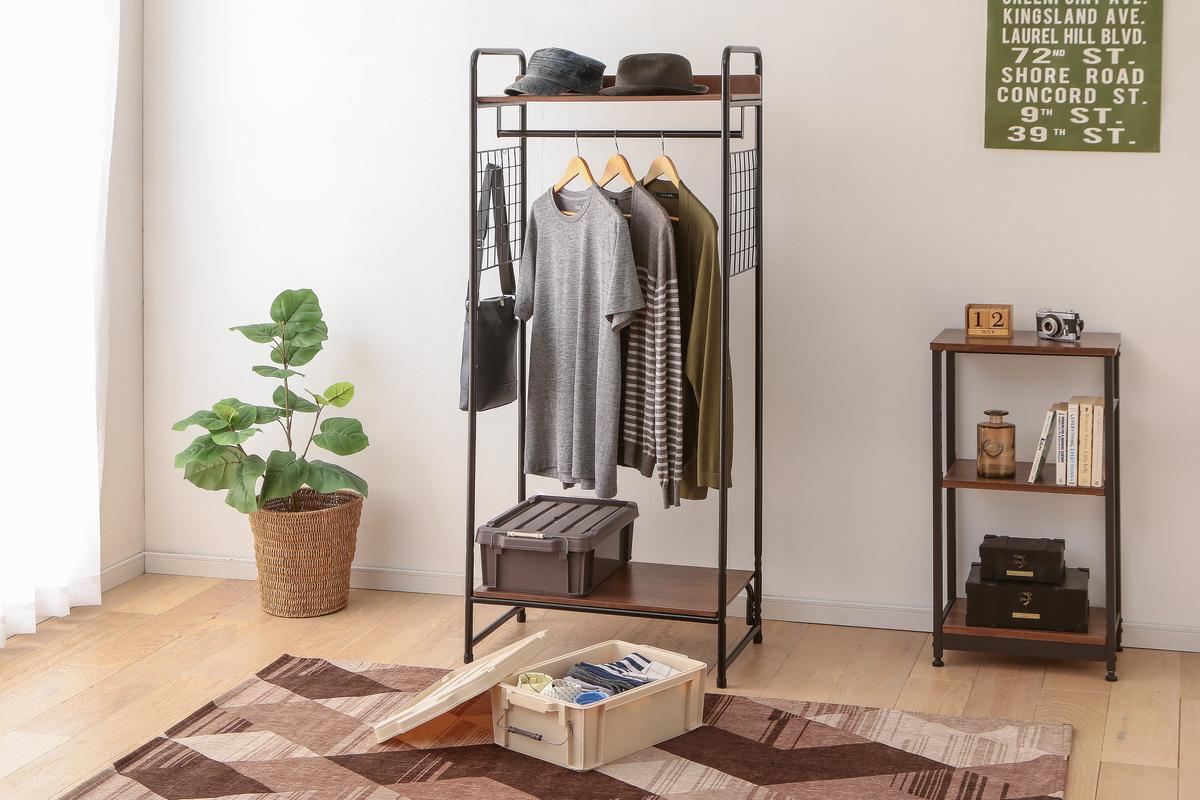 スタイルハンガー2WAYタイププレミアム メッシュパネル付 PI-B4 ブラック 収納 インテリア シンプル アイリスオーヤマ 