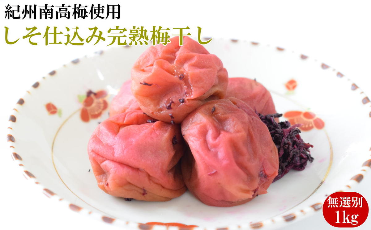 【和歌山県美浜町】紀州南高梅使用 しそ仕込み完熟梅干し 無選別1kg◇