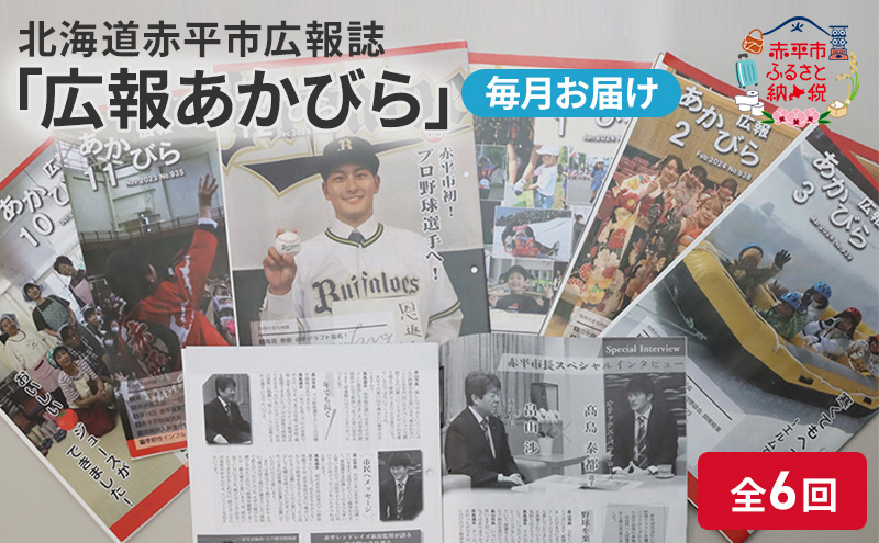 北海道赤平市広報誌 「広報あかびら」 毎月お届け全6回 地域のお礼の品 カタログ 本 