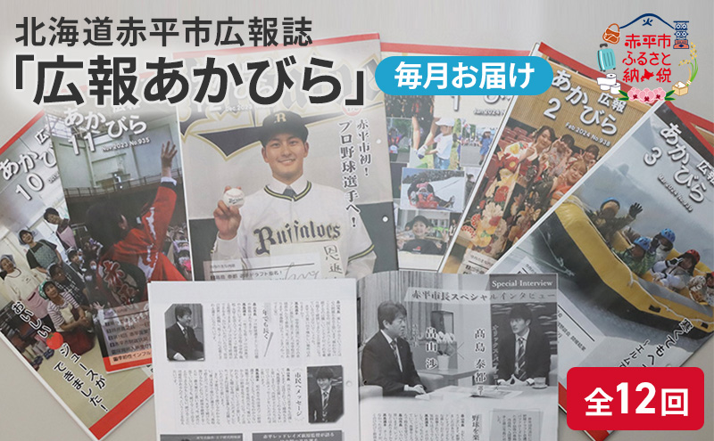 北海道赤平市広報誌 「広報あかびら」 毎月お届け全12回 地域のお礼の品 カタログ 本 