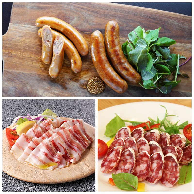 十勝幕別産ブランド放牧豚［どろぶた］おつまみセット（サラミ・生ハム・ソーセージ）【 北海道 豚肉 ウィンナー ハム サラミ 惣菜 おかず 】 