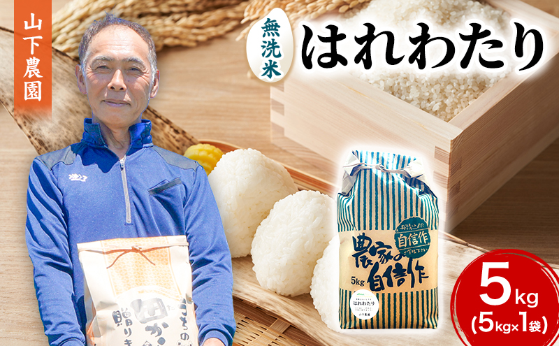 米 令和7年産 はれわたり 無洗米 5kg 1袋 白米 こめ お米 おこめ コメ ご飯 ごはん 令和7年 山下農園 青森 青森県 鯵ヶ沢町 