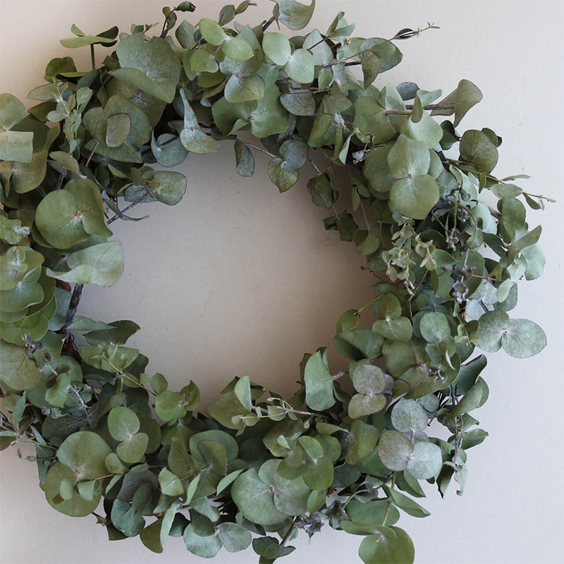 ドライフラワー★2種のスターチスいっぱい大人なリース　ユーカリ　ラグラス　あやめ ユーカリとスターチスのグリーンスワッグ》ドライフラワー