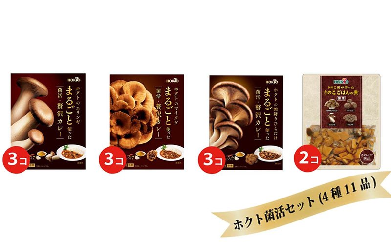 【長野県小諸市】ホクト菌活カレー きのこごはんセット(4種11品)