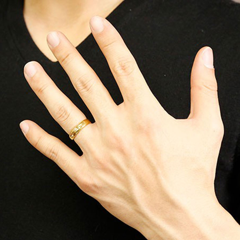 純金 リング 指輪 幅広 太め 24金 ゴールド ピンキーリング 管理