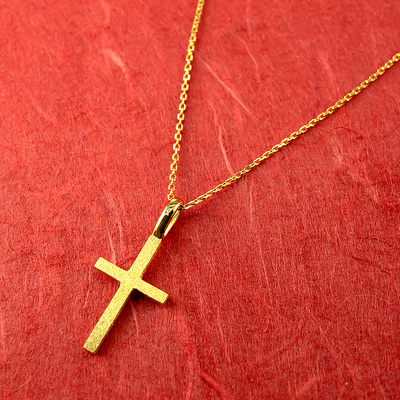 純金 ネックレス クロス 24金 ペンダント ゴールド K24 十字架 k24
